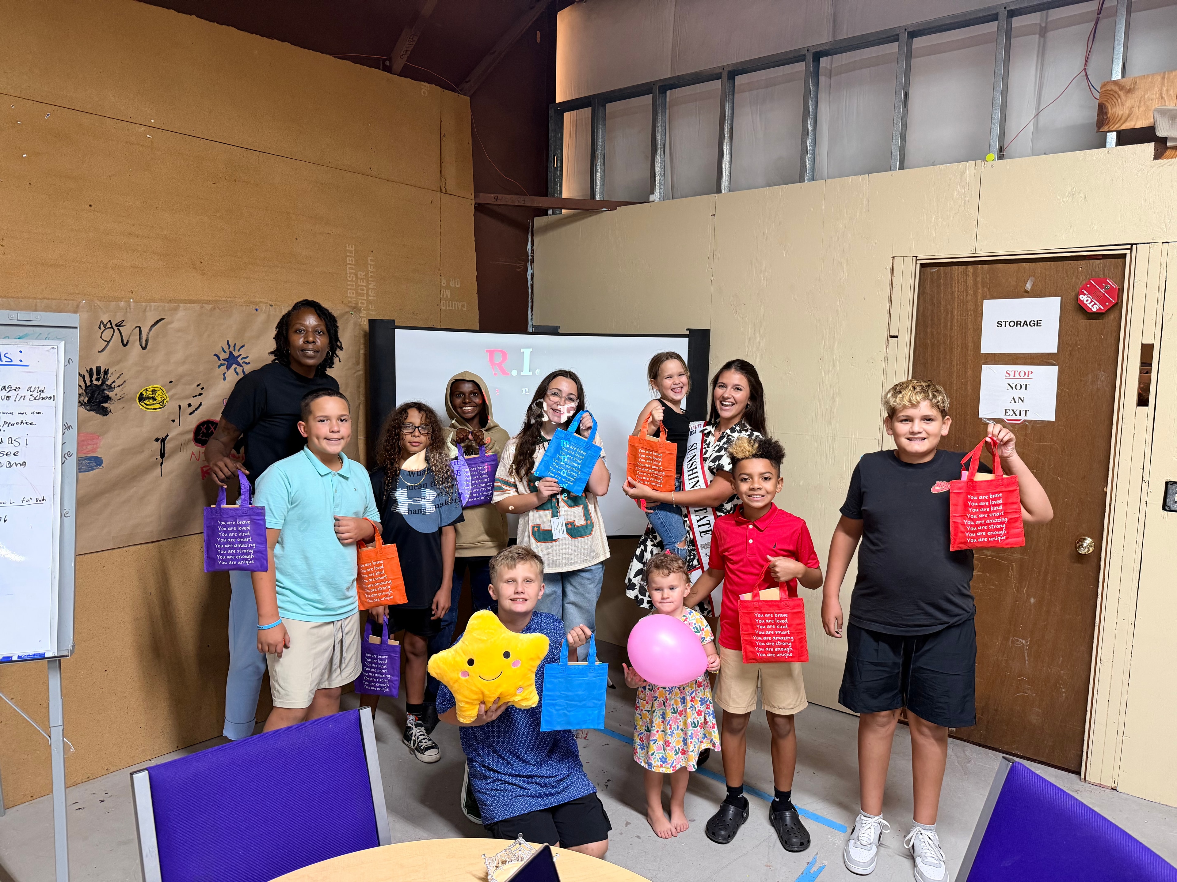 Children in a joyful, safe community space